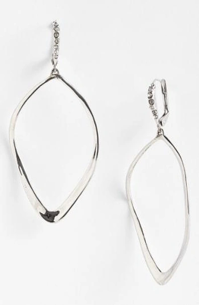 Alexis Bittar Miss Havisham Sculpted Aura Teardrop Leverback Earrings In Silver