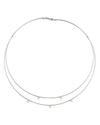 ALOR CABLE NECKLACE WITH DIAMONDS, 17.5,08-33-S356-11