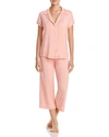 EBERJEY GISELE SHORT SLEEVE CROP PAJAMA SET,PJ1018TSZC