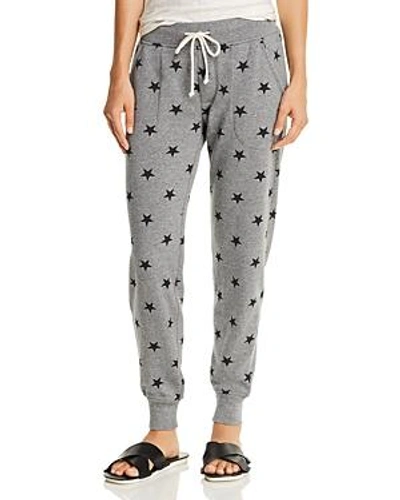 Alternative Star Print Fleece Jogger Trousers In Eco Grey Stars