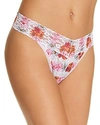 Hanky Panky Original-rise Printed Lace Thong In Garland Floral