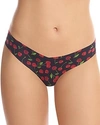 Commando Print Microfiber Thong In Cherries
