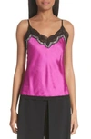 ALEXANDER WANG LACE & SATIN CAMISOLE,1W281074F7