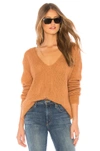 Free People Gossamer V-neck Sweater In Tan