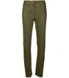 LOEWE Green Leather Trousers,2290220496499172509