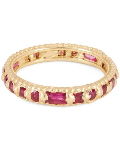 Polly Wales Gold Ramona Rapunzel Ruby Ring