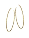 NEST Hammered Gold Plated Hoop Earrings