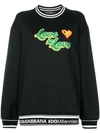 DOLCE & GABBANA DOLCE & GABBANA LOVE IS LOVE SWEATSHIRT - BLACK