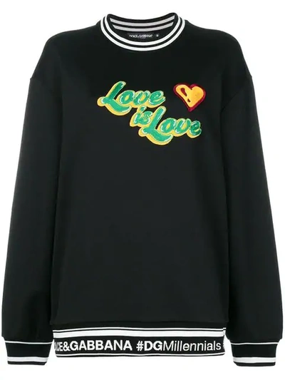 Dolce & Gabbana Jersey Sweatshirt In Black