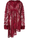 BARBARA BOLOGNA LACE OVERSIZED HOODED DRESS