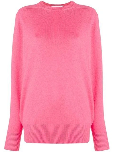 Victoria Beckham Fine Knit Jumper In Pink