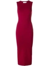 VICTORIA BECKHAM VICTORIA BECKHAM TUBE MIDI DRESS - RED