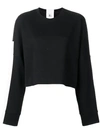 LOST & FOUND LOST & FOUND ROOMS CROPPED SWEATSHIRT - BLACK