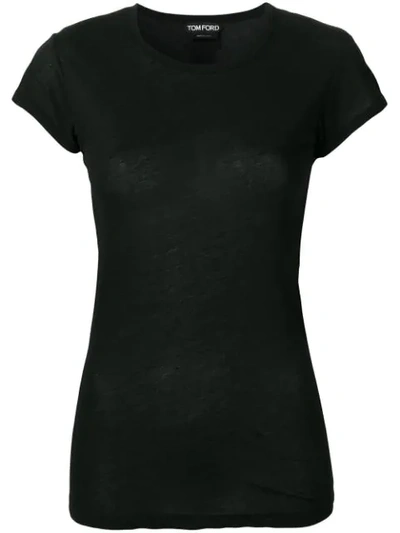 Tom Ford Plain T-shirt In Black