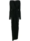 ALEXANDRE VAUTHIER GATHERED DETAIL MAXI DRESS