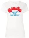 OFF-WHITE HEART NOT TROUBLED T-SHIRT