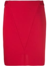 Givenchy Fitted Skirt In Red