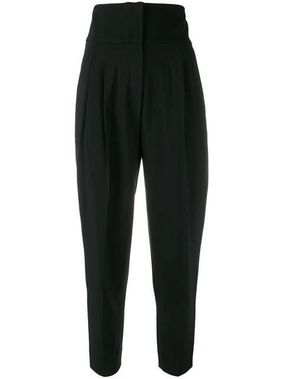 Dolce & Gabbana High Waisted Trousers In Nero