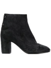 DEL CARLO BLOCK HEEL ANKLE BOOTS