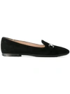 TOD'S TOD'S DOUBLE T SLIPPERS - BLACK