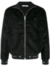 GIVENCHY GIVENCHY EMBROIDERED PATTERN BOMBER JACKET - BLACK
