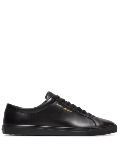 SAINT LAURENT ANDY LEATHER LOW-TOP SNEAKERS