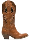 GOLDEN GOOSE leather knee high cowboy boots 