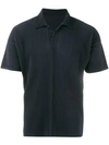 ISSEY MIYAKE HOMME PLISSÉ ISSEY MIYAKE PLEATED POLO SHIRT - BLUE