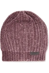 BRUNELLO CUCINELLI Bead-embellished ribbed cashmere-blend beanie