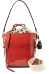 CHLOÉ ROY SMALL GLOSSED-LEATHER BUCKET BAG