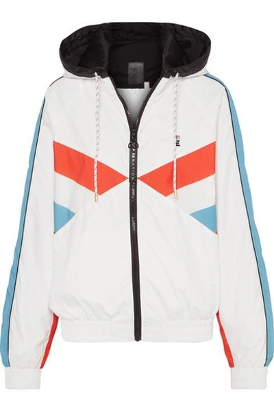 P.e Nation The Ruck Hooded Paneled Shell Jacket In White