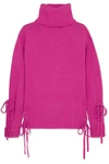 MCQ BY ALEXANDER MCQUEEN LACE-UP WOOL AND CASHMERE-BLEND TURTLENECK SWEATER