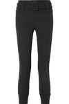 Prada Cropped Tech-jersey Straight-leg Pants In Black
