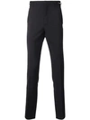 VALENTINO VALENTINO STUD DETAIL SLIM FIT TROUSERS - BLACK