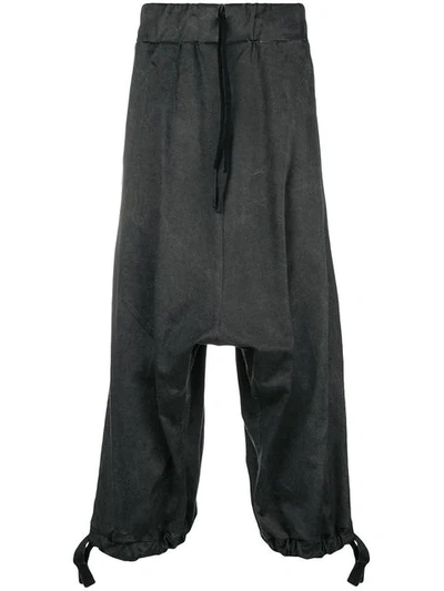 Lost & Found Dropped Crotch Trousers In Black
