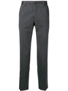 DOLCE & GABBANA DOLCE & GABBANA STRIPED CROPPED TROUSERS - GREY