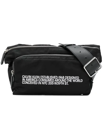 Calvin Klein 205w39nyc Branded Belt Bag In Black