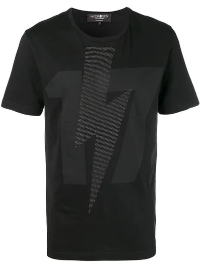 Hydrogen Studded Logo T-shirt In Black
