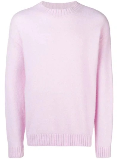 Laneus Crew Neck Jumper In Pink