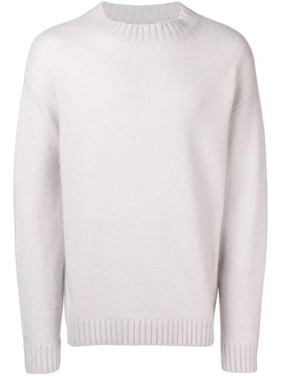 Laneus Crew Neck Jumper In Grey