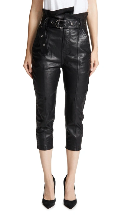 Marissa Webb Anniston Leather Trousers In Black