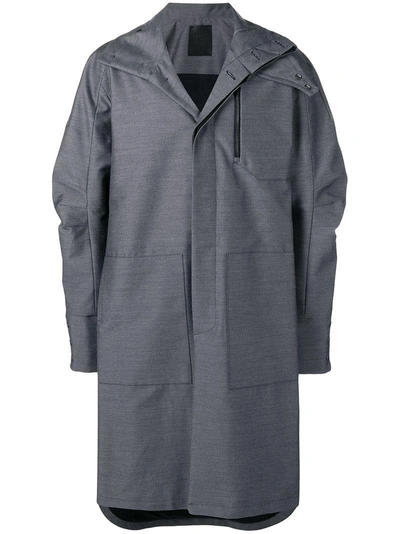 Lost & Found Oversized Long Coat In Grey