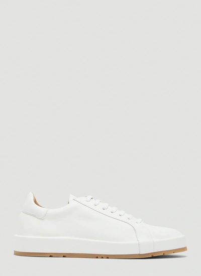 Jil Sander White Calf Leather Trainers