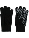 EA7 EA7 EMPORIO ARMANI LOGO GLOVES - BLACK