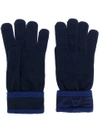 EA7 logo cuff gloves