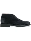 Doucal's Ankle Boot In Suede Leather In Blue