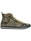 DIESEL WASHED OUT HIGH TOP SNEAKERS