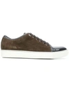 LANVIN LANVIN TOE-CAPPED SNEAKERS - BROWN