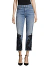 7 FOR ALL MANKIND Edie Embellished Straight-Leg Jeans