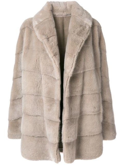 Liska Mv24073 Beige  Leather/fur/exotic Skins->mink Fur In Brown